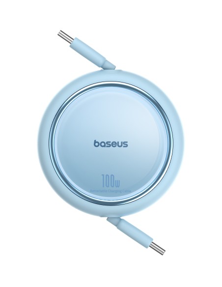 Baseus Free2Draw Mini USB-C – USB-C 100W 1m ištraukiamas laidas – mėlynas Baseus Free2Draw Mini USB-C – USB-C 100W 1m ištraukiamas laidas – mėlynas