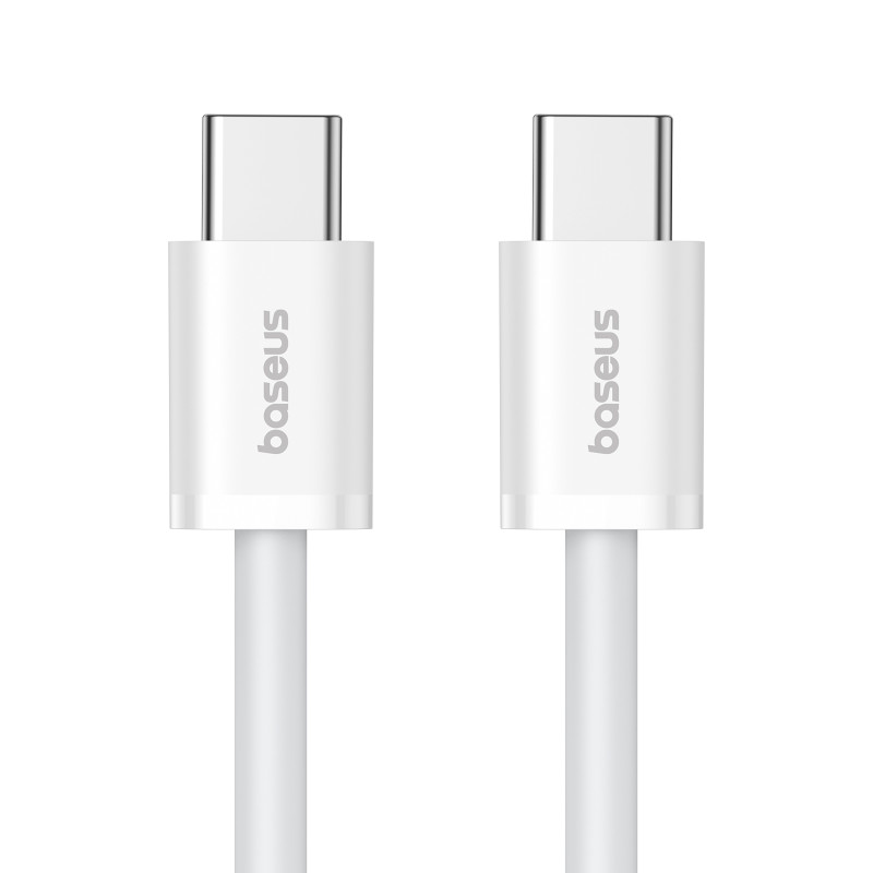 „Baseus Superior Series ll“ USB-C – USB-C 30 W 480 Mb/ s 2 m laidas – baltas