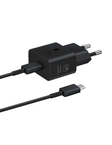Samsung EP-T2510XBEGEU 25W SFC GaN sieninis įkroviklis su USB-C laidu - juodas Samsung EP-T2510XBEGEU 25W SFC GaN sieninis įkroviklis su USB-C laidu - juodas