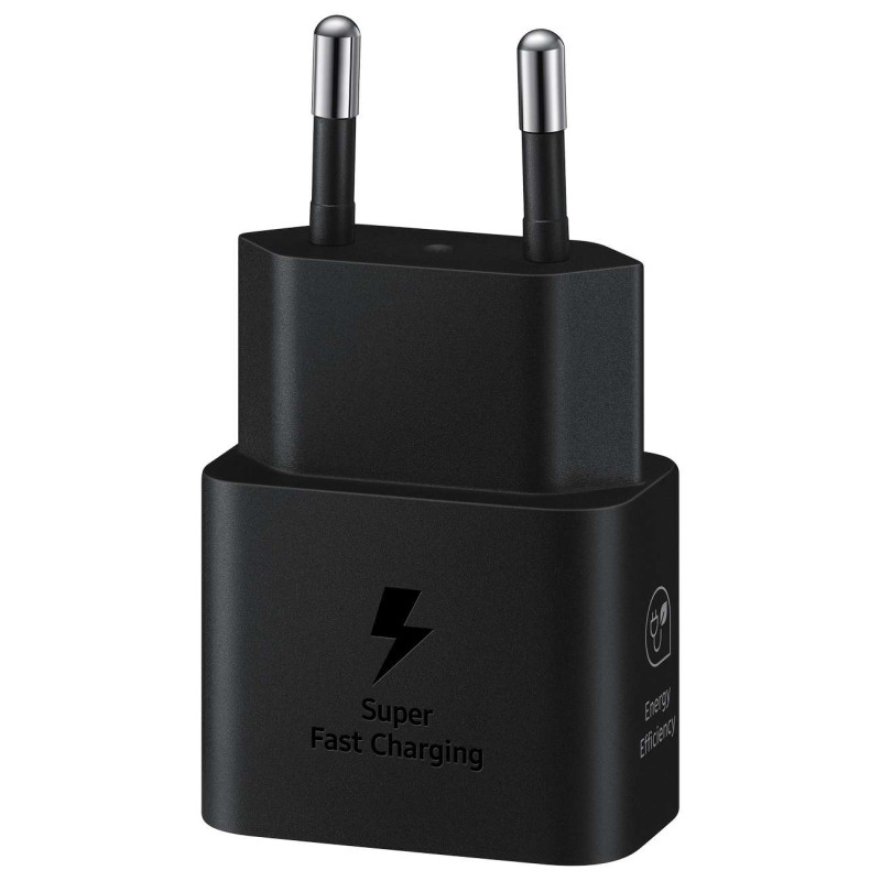 Samsung EP-T2510XBEGEU 25W SFC GaN sieninis įkroviklis su USB-C laidu - juodas