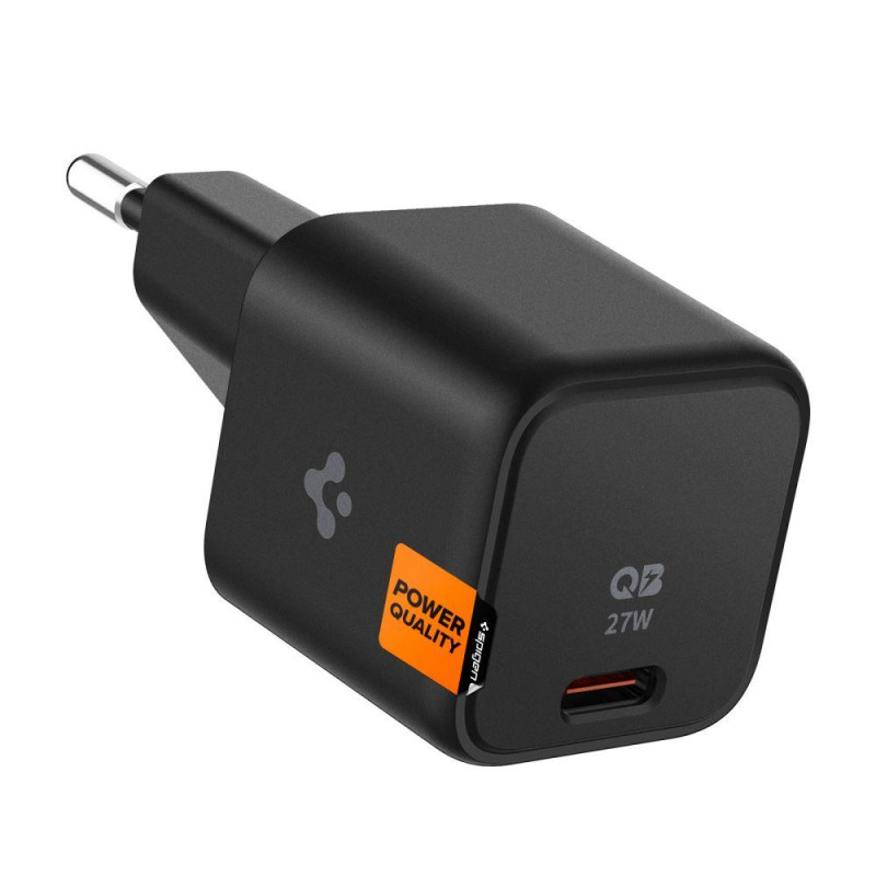 Spigen ArcStation PE2103 UBS-C PD 27W sieninis įkroviklis - juodas Spigen ArcStation PE2103 UBS-C PD 27W sieninis įkroviklis - juodas