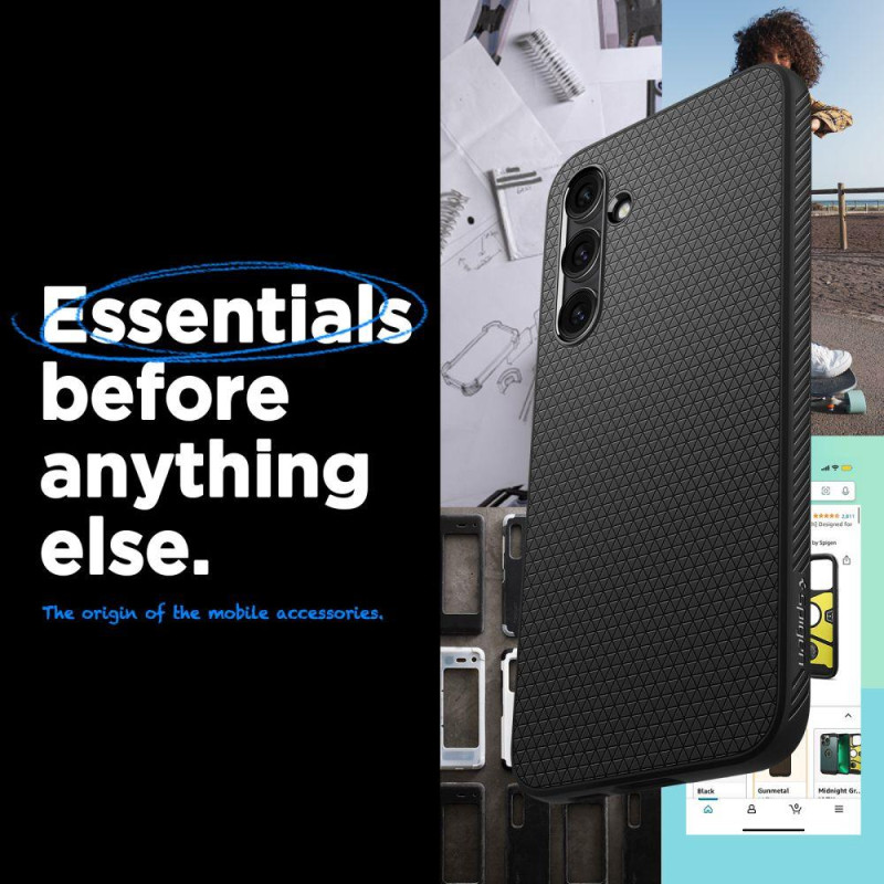 Spigen Liquid Air dėklas, skirtas Samsung Galaxy S23 FE - tamsiai žalias