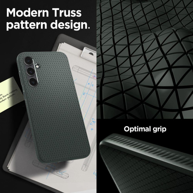 Spigen Liquid Air dėklas, skirtas Samsung Galaxy S23 FE - tamsiai žalias