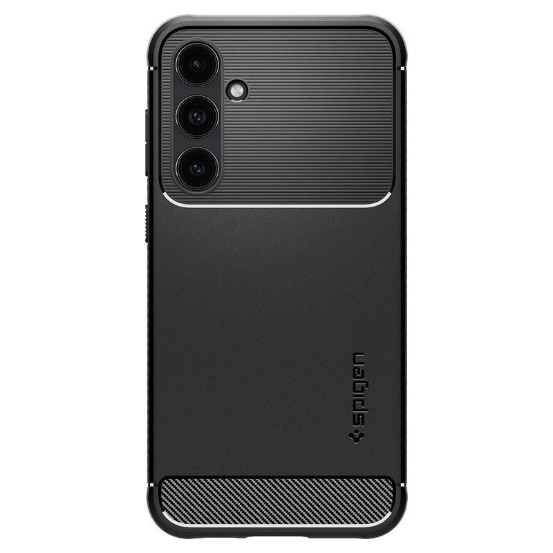 Spigen Rugged Armor dėklas, skirtas Samsung Galaxy S23 FE - matinė juoda
