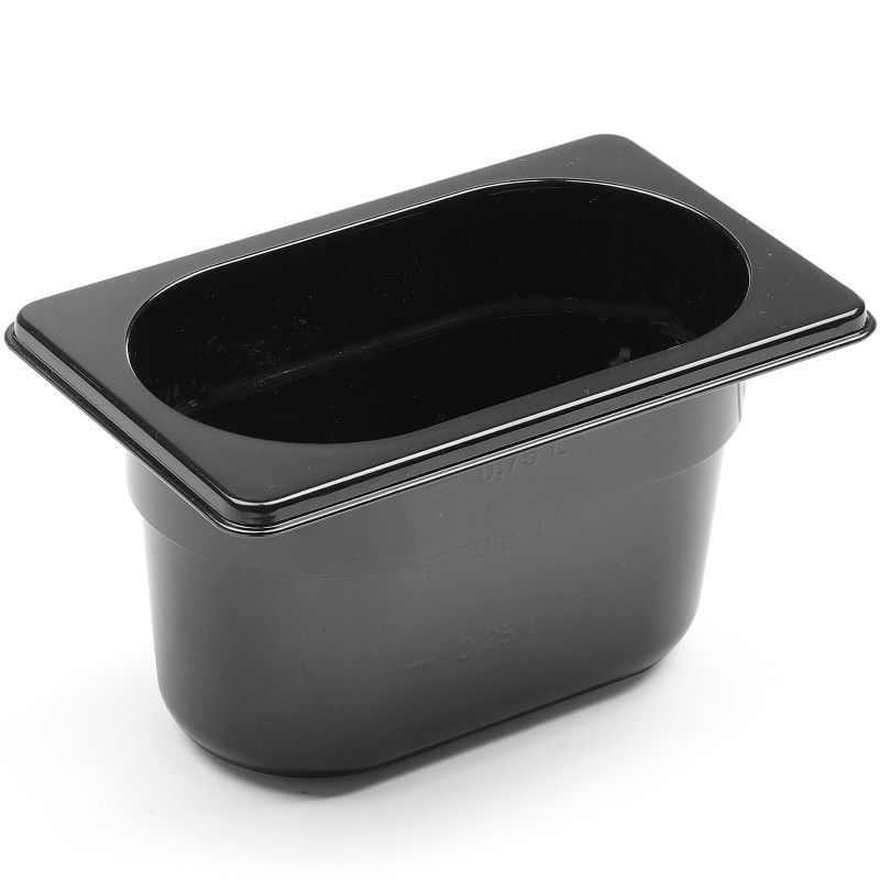 Maitinimo konteineris GN 1/9 juodas polikarbonatas 176x162x100mm 1L Hendi 862827