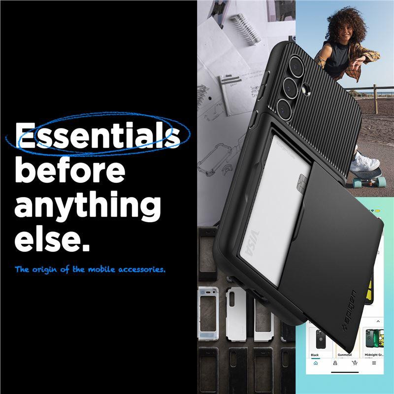 Spigen Slim Armor CS dėklas, skirtas Samsung Galaxy S23 FE - juodas