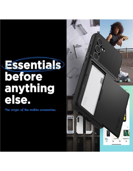 Spigen Slim Armor CS dėklas, skirtas Samsung Galaxy S23 FE - juodas