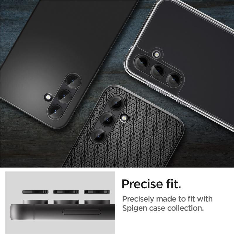 Spigen Glas.tR EZ Fit Optik Camera Protector Samsung Galaxy S23 FE - Juoda 2 vnt. Spigen Glas.tR EZ Fit Optik Camera Protector Samsung Galaxy S23 FE - Juoda 2 vnt.