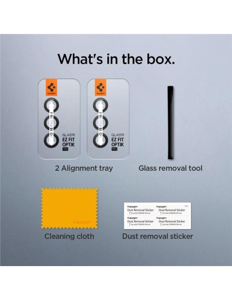 Spigen Glas.tR EZ Fit Optik Camera Protector Samsung Galaxy S23 FE - Juoda 2 vnt. Spigen Glas.tR EZ Fit Optik Camera Protector Samsung Galaxy S23 FE - Juoda 2 vnt.