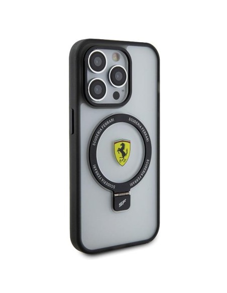 Ferrari Ring Stand 2023 Collection MagSafe dėklas, skirtas iPhone 15 Pro - skaidrus Ferrari Ring Stand 2023 Collection MagSafe dėklas, skirtas iPhone 15 Pro - skaidrus