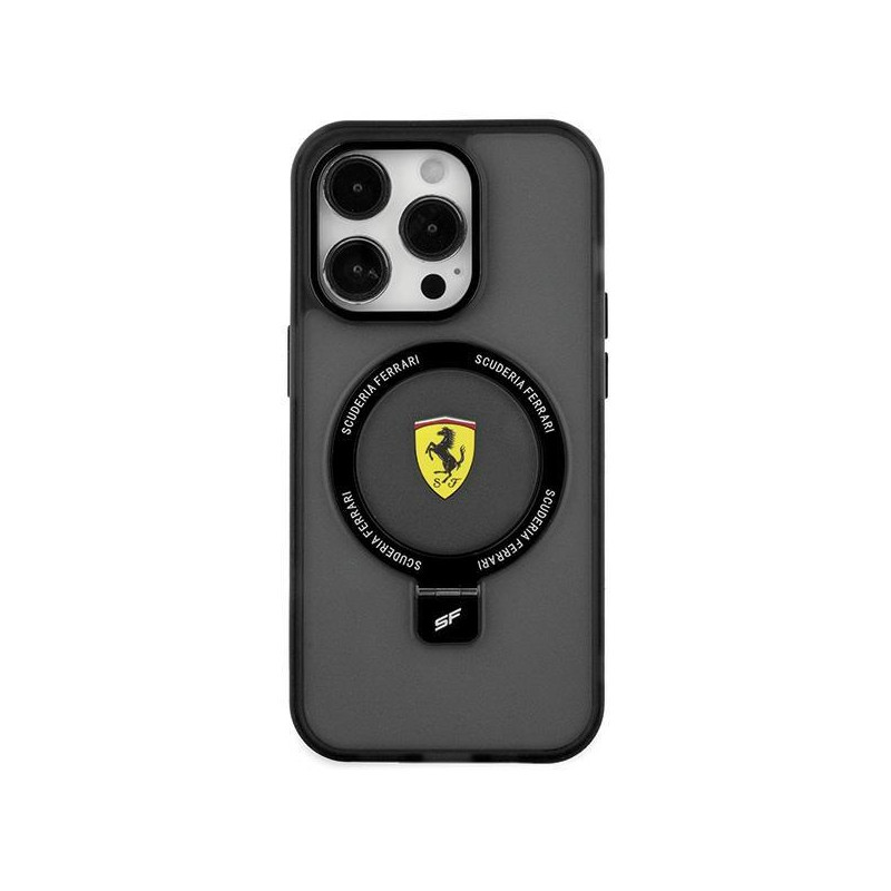 Ferrari Ring Stand 2023 Collection MagSafe dėklas iPhone 15 - juodas Ferrari Ring Stand 2023 Collection MagSafe dėklas iPhone 15 - juodas