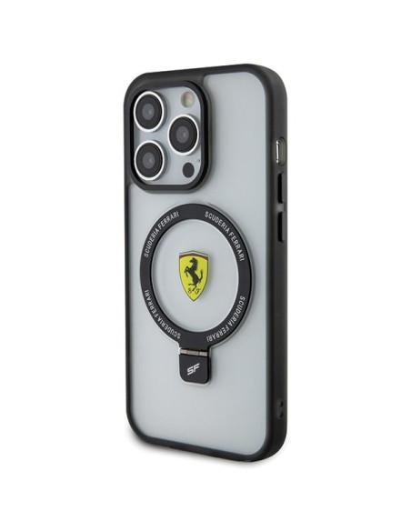Ferrari Ring Stand 2023 Collection MagSafe dėklas, skirtas iPhone 15 Pro Max - skaidrus Ferrari Ring Stand 2023 Collection MagSafe dėklas, skirtas iPhone 15 Pro Max - skaidrus