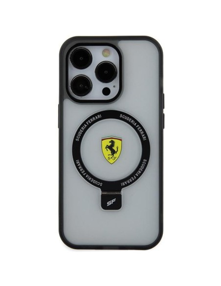 Ferrari Ring Stand 2023 Collection MagSafe dėklas, skirtas iPhone 15 Pro Max - skaidrus Ferrari Ring Stand 2023 Collection MagSafe dėklas, skirtas iPhone 15 Pro Max - skaidrus