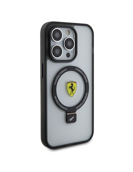 Ferrari Ring Stand 2023 Collection MagSafe dėklas, skirtas iPhone 15 Pro Max - skaidrus Ferrari Ring Stand 2023 Collection MagSafe dėklas, skirtas iPhone 15 Pro Max - skaidrus