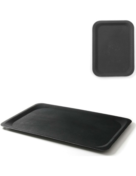 Neslystantis padavėjo padėklas EN EURONORM 37x53cm - juodas