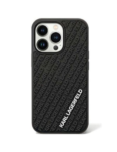 Karl Lagerfeld 3D Rubber Multi Logo dėklas, skirtas iPhone 11 / Xr - juodas Karl Lagerfeld 3D Rubber Multi Logo dėklas, skirtas iPhone 11 / Xr - juodas