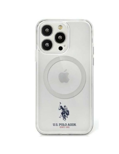JAV Polo Assn byla MagSafe kolekcija iPhone 15 - skaidri JAV Polo Assn byla MagSafe kolekcija iPhone 15 - skaidri