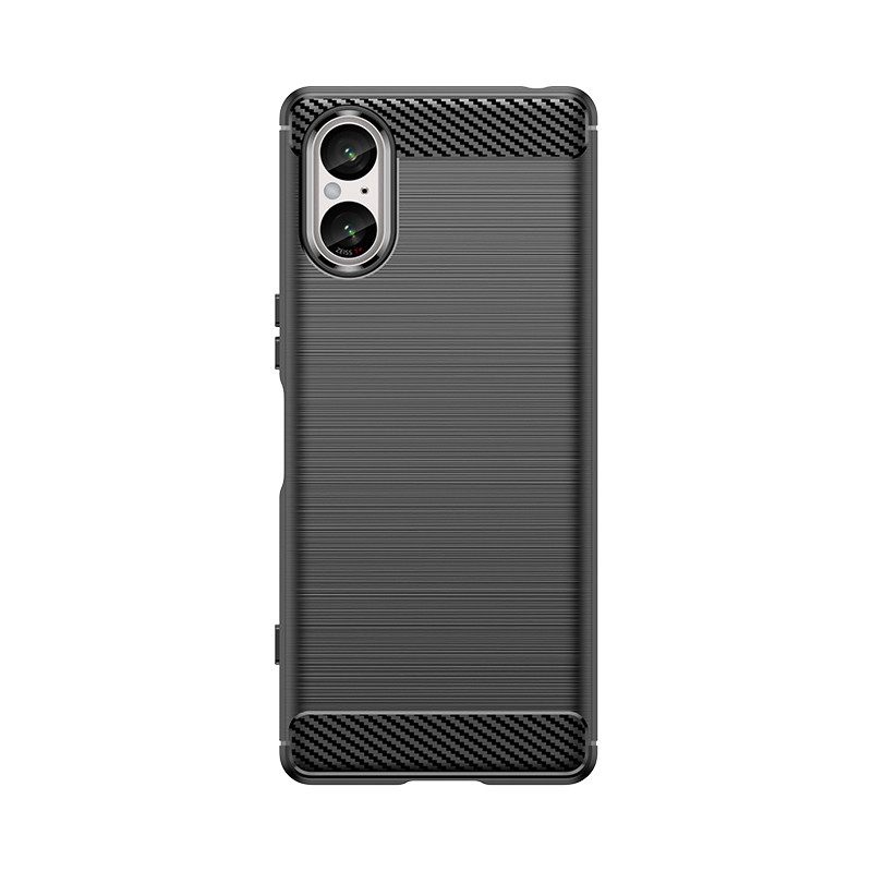 Anglies dėklas, skirtas Sony Xperia 5 V - juodas Anglies dėklas, skirtas Sony Xperia 5 V - juodas