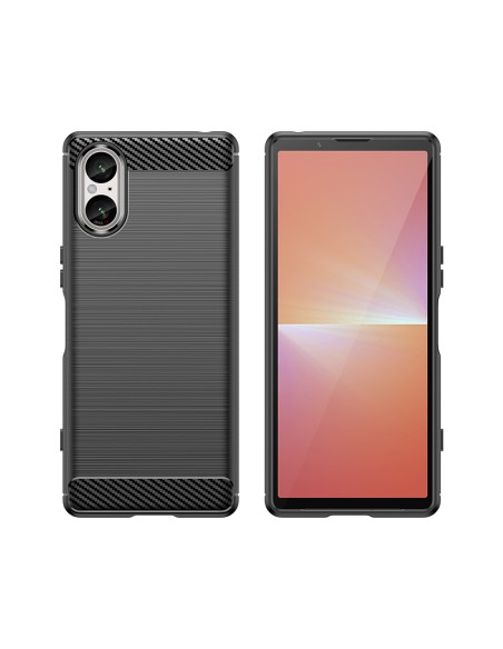 Anglies dėklas, skirtas Sony Xperia 5 V - juodas Anglies dėklas, skirtas Sony Xperia 5 V - juodas