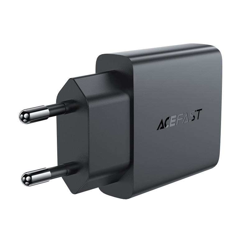 Acefast A65 PD 20W GaN USB-C sieninis įkroviklis - juodas