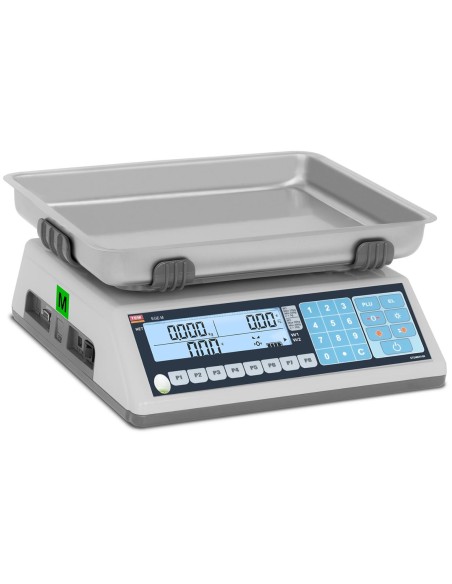 Komercinės svarstyklės su RS232 sąsaja PLU 30 kg / 10 g LCD M LEGALIZACIJA Komercinės svarstyklės su RS232 sąsaja PLU 30 kg / 10 g LCD M LEGALIZACIJA