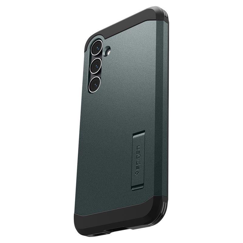 Spigen Tough Armor dėklas, skirtas Samsung Galaxy S23 FE - tamsiai žalias Spigen Tough Armor dėklas, skirtas Samsung Galaxy S23 FE - tamsiai žalias