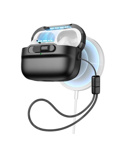 ESR Pulse Halolock dėklas su MagSafe, skirtas Apple AirPods Pro 1/ 2 – juodas ESR Pulse Halolock dėklas su MagSafe, skirtas Apple AirPods Pro 1/ 2 – juodas