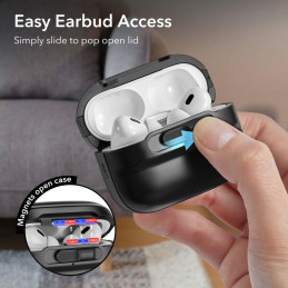 ESR Pulse Halolock dėklas su MagSafe, skirtas Apple AirPods Pro 1/ 2 – juodas