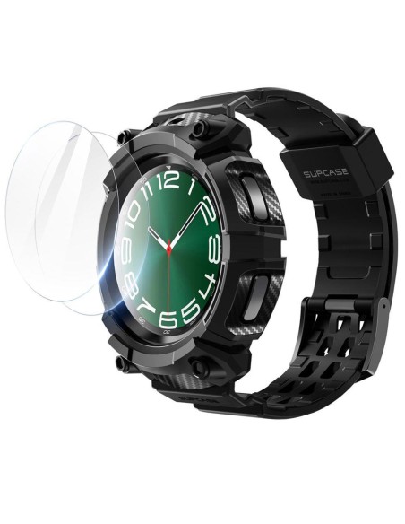 Unicorn Beetle Pro lagaminų rinkinys ir grūdintas stiklas, skirtas Samsung Galaxy Watch 6 Classic (47 mm) – juodas Unicorn Beetle Pro lagaminų rinkinys ir grūdintas stiklas, skirtas Samsung Galaxy Watch 6 Classic (47 mm) – juodas
