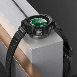 Unicorn Beetle Pro lagaminų rinkinys ir grūdintas stiklas, skirtas Samsung Galaxy Watch 6 Classic (47 mm) – juodas