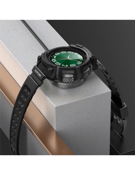Unicorn Beetle Pro lagaminų rinkinys ir grūdintas stiklas, skirtas Samsung Galaxy Watch 6 Classic (47 mm) – juodas Unicorn Beetle Pro lagaminų rinkinys ir grūdintas stiklas, skirtas Samsung Galaxy Watch 6 Classic (47 mm) – juodas