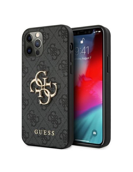 Etui Guess 4G Big Metal Logo na iPhone 12 / iPhone 12 Pro - szare Etui Guess 4G Big Metal Logo na iPhone 12 / iPhone 12 Pro - szare