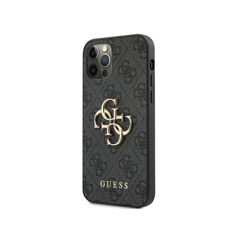 Etui Guess 4G Big Metal Logo na iPhone 12 / iPhone 12 Pro - szare