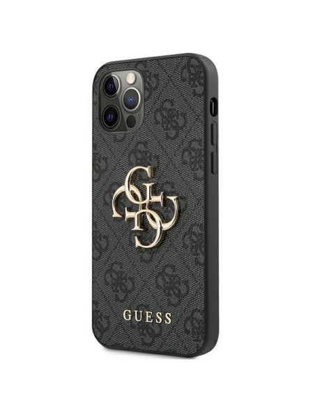 Etui Guess 4G Big Metal Logo na iPhone 12 / iPhone 12 Pro - szare Etui Guess 4G Big Metal Logo na iPhone 12 / iPhone 12 Pro - szare