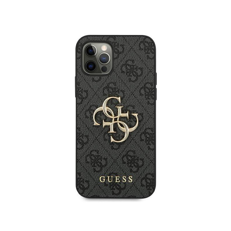 Etui Guess 4G Big Metal Logo na iPhone 12 / iPhone 12 Pro - szare