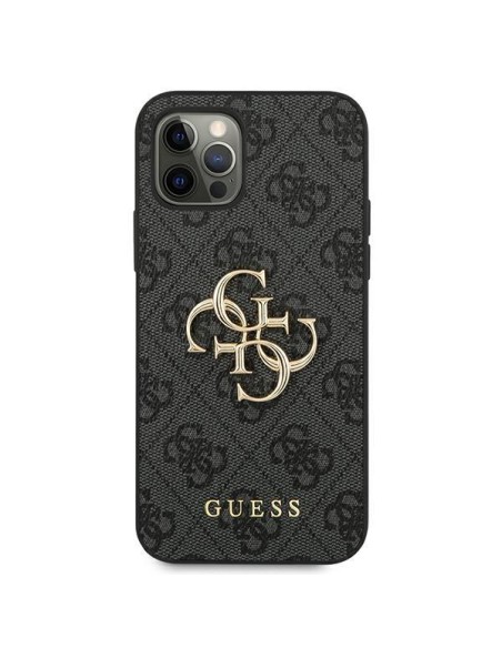 Etui Guess 4G Big Metal Logo na iPhone 12 / iPhone 12 Pro - szare Etui Guess 4G Big Metal Logo na iPhone 12 / iPhone 12 Pro - szare