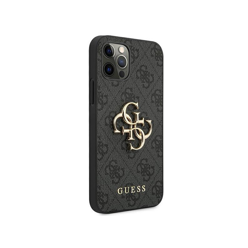 Etui Guess 4G Big Metal Logo na iPhone 12 / iPhone 12 Pro - szare