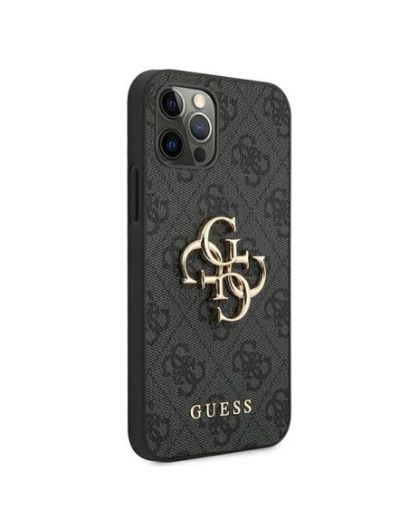 Etui Guess 4G Big Metal Logo na iPhone 12 / iPhone 12 Pro - szare Etui Guess 4G Big Metal Logo na iPhone 12 / iPhone 12 Pro - szare