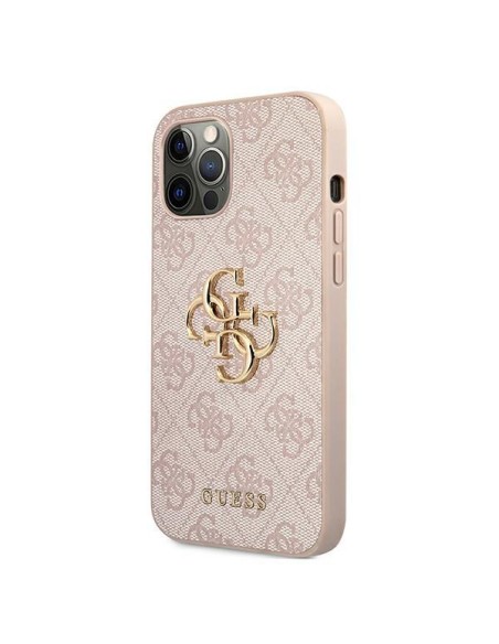 Etui Guess 4G Big Metal Logo na iPhone 12 / 12 Pro - różowe Etui Guess 4G Big Metal Logo na iPhone 12 / 12 Pro - różowe