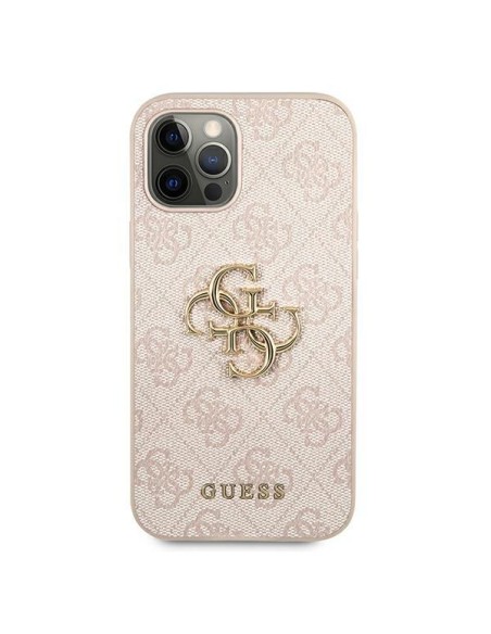 Etui Guess 4G Big Metal Logo na iPhone 12 / 12 Pro - różowe Etui Guess 4G Big Metal Logo na iPhone 12 / 12 Pro - różowe
