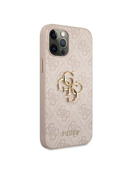 Etui Guess 4G Big Metal Logo na iPhone 12 / 12 Pro - różowe Etui Guess 4G Big Metal Logo na iPhone 12 / 12 Pro - różowe
