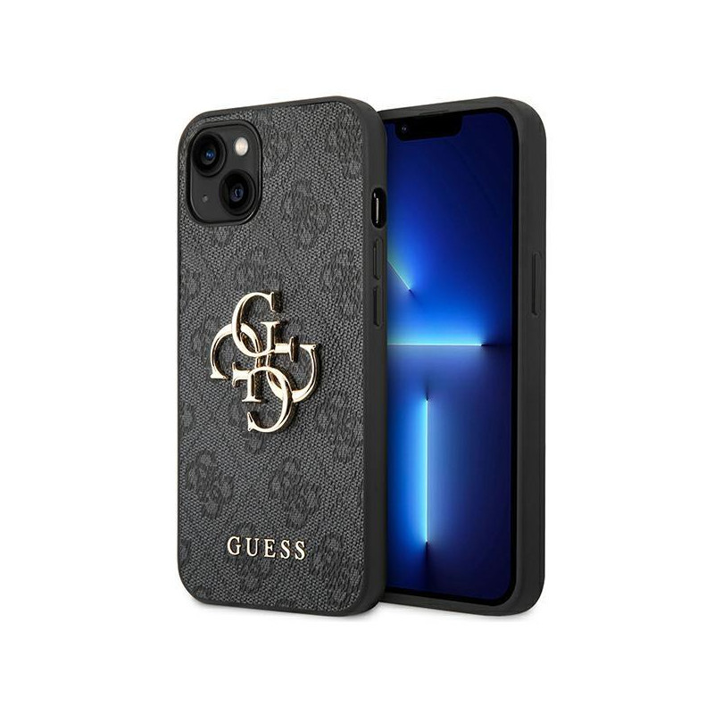 Etui Guess 4G Big Metal Logo na iPhone 14 - szare