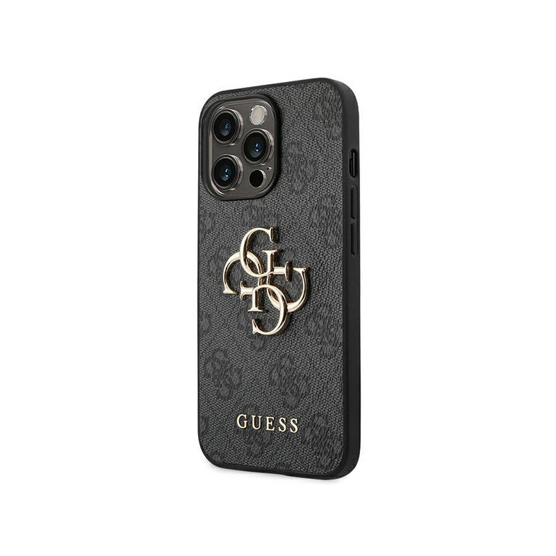 Etui Guess 4G Big Metal Logo na iPhone 14 Pro - szare