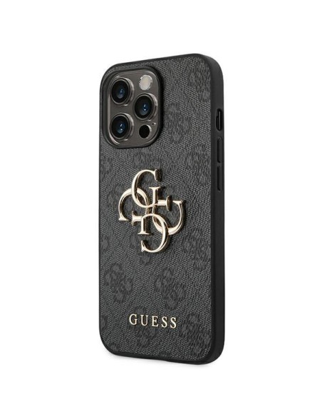 Etui Guess 4G Big Metal Logo na iPhone 14 Pro - szare