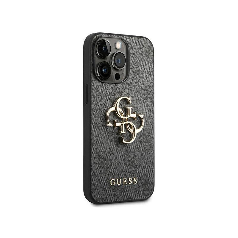 Etui Guess 4G Big Metal Logo na iPhone 14 Pro - szare