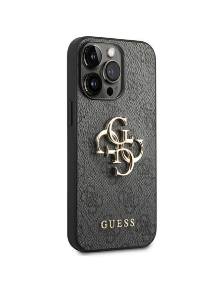 Etui Guess 4G Big Metal Logo na iPhone 14 Pro - szare