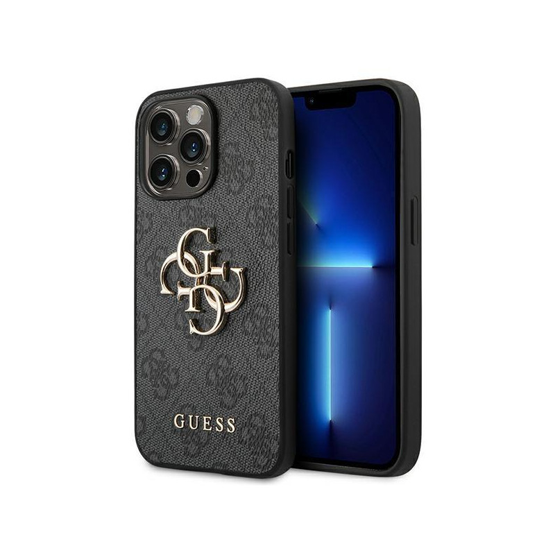 Etui Guess 4G Big Metal Logo na iPhone 14 Pro Max - szare