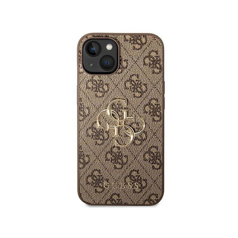 Etui Guess 4G Big Metal Logo na iPhone 14 - brązowe