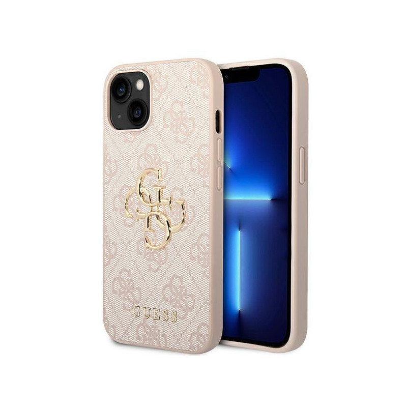 Etui Guess 4G Big Metal Logo na iPhone 14 - różowe