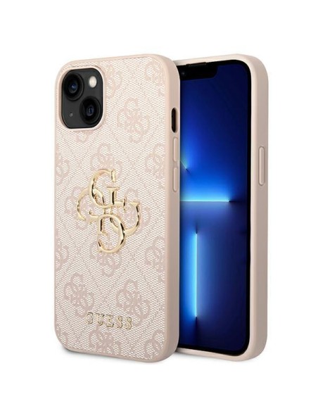 Etui Guess 4G Big Metal Logo na iPhone 14 - różowe Etui Guess 4G Big Metal Logo na iPhone 14 - różowe